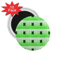 Shamrock Pattern Background 2.25  Magnets (10 pack) 