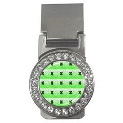 Shamrock Pattern Background Money Clips (CZ) 