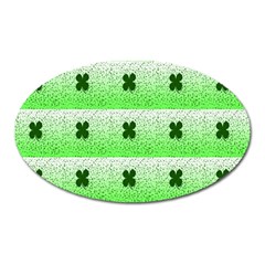 Shamrock Pattern Background Oval Magnet