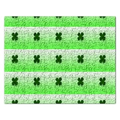 Shamrock Pattern Background Rectangular Jigsaw Puzzl by Nexatart