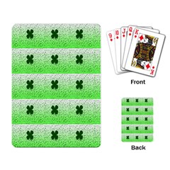 Shamrock Pattern Background Playing Card