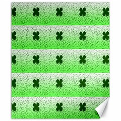 Shamrock Pattern Background Canvas 8  x 10 