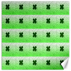 Shamrock Pattern Background Canvas 12  x 12  