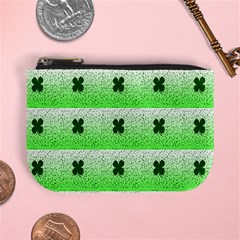 Shamrock Pattern Background Mini Coin Purses