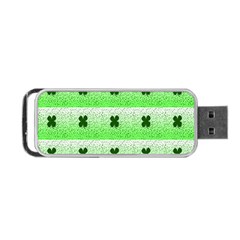 Shamrock Pattern Background Portable USB Flash (One Side)