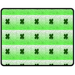 Shamrock Pattern Background Double Sided Fleece Blanket (Medium) 