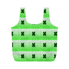 Shamrock Pattern Background Full Print Recycle Bags (M) 