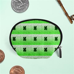 Shamrock Pattern Background Accessory Pouches (Small) 