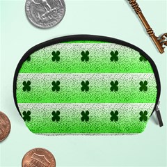 Shamrock Pattern Background Accessory Pouches (Large) 