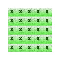 Shamrock Pattern Background Small Satin Scarf (Square)