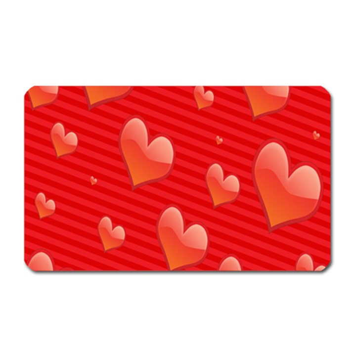 Red Hearts Magnet (Rectangular)