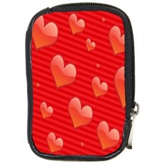 Red Hearts Compact Camera Cases by Nexatart