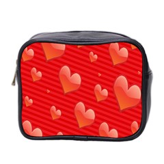 Red Hearts Mini Toiletries Bag 2-side by Nexatart