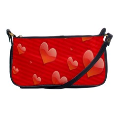 Red Hearts Shoulder Clutch Bags