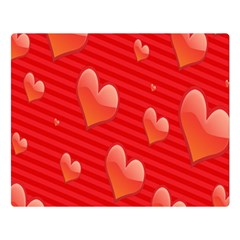 Red Hearts Double Sided Flano Blanket (large)  by Nexatart