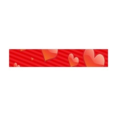 Red Hearts Flano Scarf (mini) by Nexatart