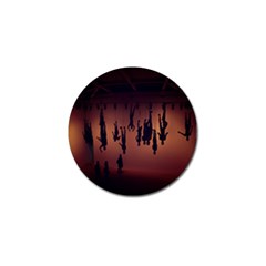 Silhouette Of Circus People Golf Ball Marker