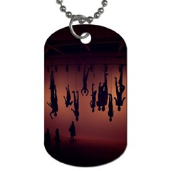 Silhouette Of Circus People Dog Tag (two Sides)