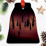 Silhouette Of Circus People Bell Ornament (Two Sides) Front