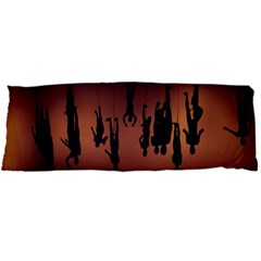 Silhouette Of Circus People Body Pillow Case Dakimakura (two Sides) by Nexatart