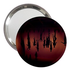 Silhouette Of Circus People 3  Handbag Mirrors by Nexatart