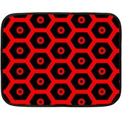 Red Bee Hive Texture Double Sided Fleece Blanket (mini)  by Nexatart