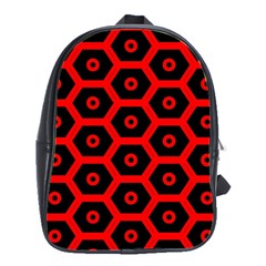 Red Bee Hive Texture School Bags(large)  by Nexatart