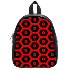 Red Bee Hive Texture School Bags (small)  by Nexatart