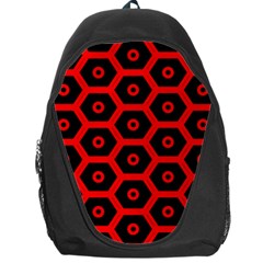 Red Bee Hive Texture Backpack Bag by Nexatart