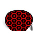 Red Bee Hive Texture Accessory Pouches (Small)  Front