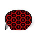 Red Bee Hive Texture Accessory Pouches (Small)  Back