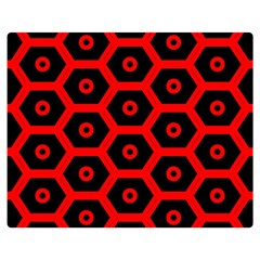 Red Bee Hive Texture Double Sided Flano Blanket (medium)  by Nexatart