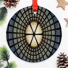 Stained Glass Colorful Glass Ornament (round)