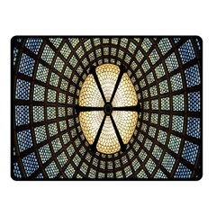 Stained Glass Colorful Glass Fleece Blanket (small) by Nexatart