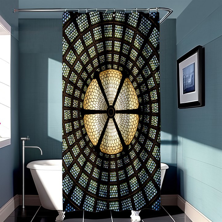 Stained Glass Colorful Glass Shower Curtain 36  x 72  (Stall) 