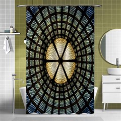 Stained Glass Colorful Glass Shower Curtain 48  X 72  (small)  by Nexatart