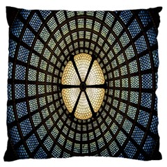 Stained Glass Colorful Glass Large Flano Cushion Case (one Side) by Nexatart