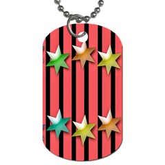 Star Christmas Greeting Dog Tag (one Side) by Nexatart