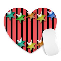 Star Christmas Greeting Heart Mousepads by Nexatart