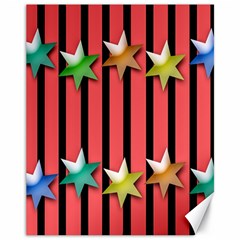 Star Christmas Greeting Canvas 11  X 14   by Nexatart