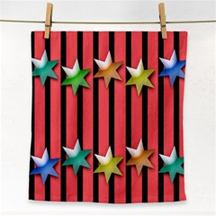 Star Christmas Greeting Face Towel by Nexatart