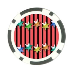 Star Christmas Greeting Poker Chip Card Guard (10 Pack) by Nexatart