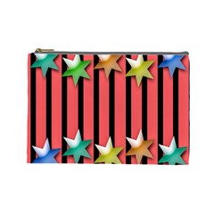 Star Christmas Greeting Cosmetic Bag (large)  by Nexatart