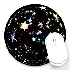 Star Ball About Pile Christmas Round Mousepads by Nexatart