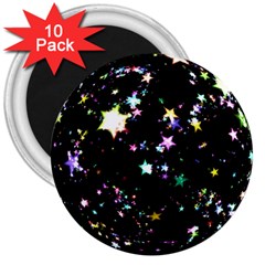 Star Ball About Pile Christmas 3  Magnets (10 Pack)  by Nexatart