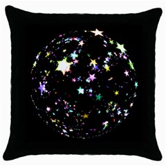 Star Ball About Pile Christmas Throw Pillow Case (black) by Nexatart