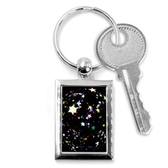 Star Ball About Pile Christmas Key Chains (rectangle)  by Nexatart