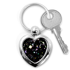 Star Ball About Pile Christmas Key Chains (heart)  by Nexatart