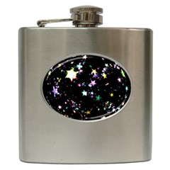 Star Ball About Pile Christmas Hip Flask (6 Oz) by Nexatart