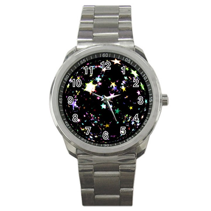 Star Ball About Pile Christmas Sport Metal Watch